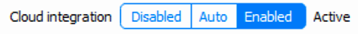 Cloud enabled in Project Features